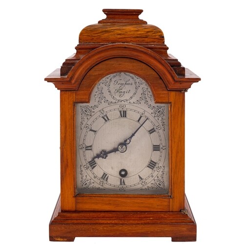 A small Edwardian mahogany bracket clock: the eight-day dura...