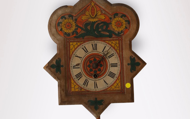 A wooden wall clock, 20th century.