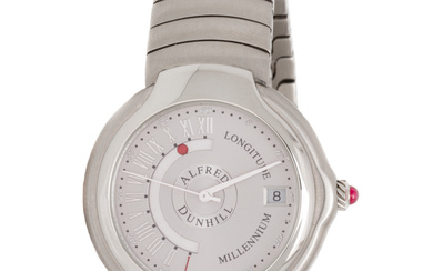 ALFRED DUNHILL, STAINLESS STEEL 'LONGITUDE MILLENNIUM' WATCH