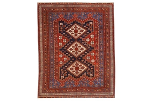 AN ANTIQUE AFSHAR RUG, SOUTH-WES PERSIA approx: 6ft.1in....
