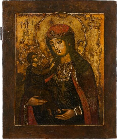 AN ICON SHOWING THE MOTHER OF GOD Russian, 18th century