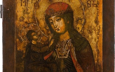 AN ICON SHOWING THE MOTHER OF GOD Russian, 18th...