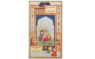 AN ILLUSTRATED MANUSCRIPT FOLIO FROM A DISPERSED HAFT AWRANG BY JAMI: YUSUF AND ZULEYKHA Iran,...