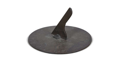 AN IRISH BRONZE SUN DIAL, with roman numerals, and...