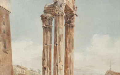 ATTRIBUTED TO WILLIAM PAGE (1794-1872) Roman Ruins Watercolour,...