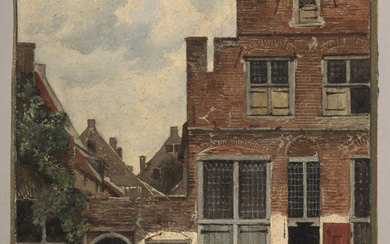 Achille BENOUVILLE Paris, 1815 - 1891 La ruelle, d'après Johannes Vermeer