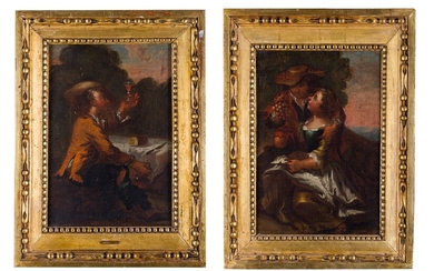 Adriaen Brouwer (maniera di) Pair of paintings