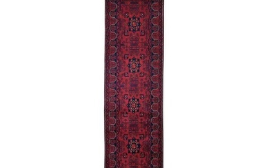 Afghan Khamyab Silky Wool XL Runner Hand-Knotted