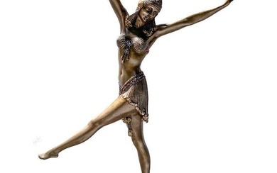 After Dimitri Haralamb Chiparus Bronze sculpture The Dancer of Palmyra