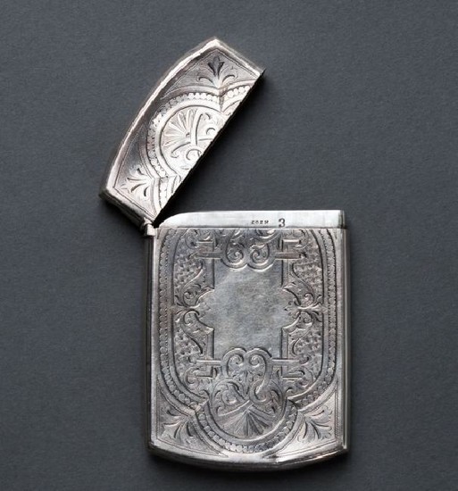 American Coin Silver Engraved Calling Card Case