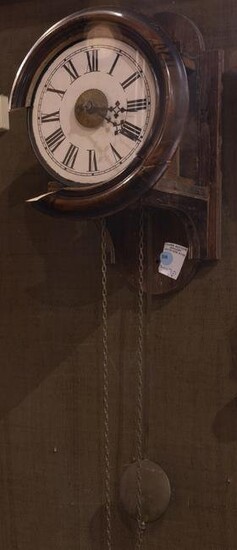American ogee mounted wall clock 15"h