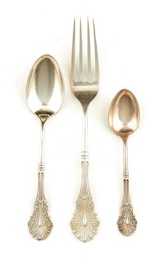 American silver flatware, George W. Shiebler and Tiffany & Co (36pcs)
