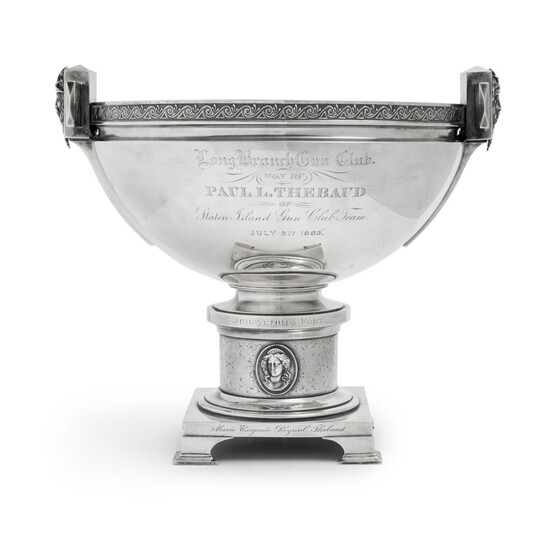 American silver presentation bowl, Gorham Mfg. Co., Providence, RI, retailed by Tiffany & Co., New York, dated 1883