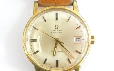 An Omega Geneve automatic gentleman's wristwatch, in a gold...