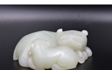 An exquisite Chinese jade sculpture, dating to the esteemed ...