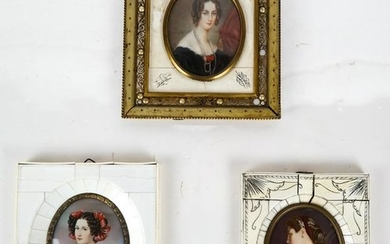 Antique Framed Miniatures: Two Signed J.K. Stieler