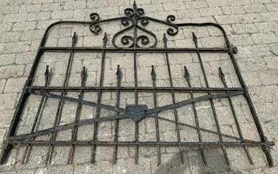 Antique Gothic Style Wrought Iron Garden Gate