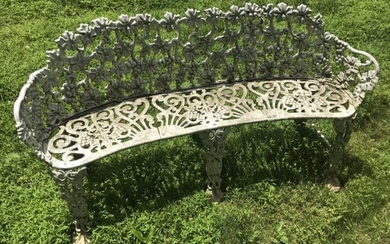 Antique Neo Classical Cast Aluminum Bench