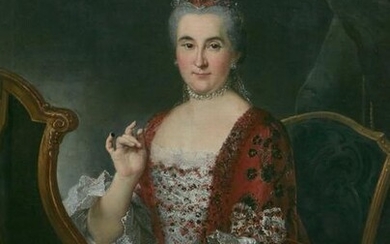 Att. Claude Arnulphy, portrait of a lady, oil