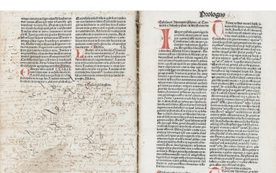 [BIBLIA] - Prologus in bibliam. Incipit epistola sancti Hieronymi ad Paulinum presbyterum. Venice: Franciscus Renner, de Heilbronn, 1483. A copy...