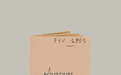 BOUSQUET, Joë. Fumerolle. [Alès], PAB, 1951