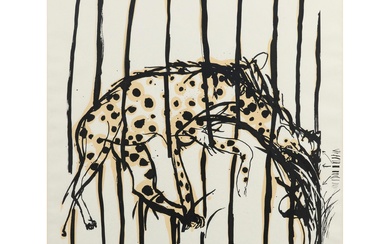 BRETT WHITELEY (1939-1992) Hyena 1965 screenprint, ed. 48/70 78 x 59cm
