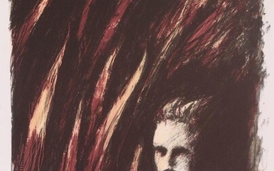 NOT SOLD. Balder Olrik: Portrait of August Strindberg. Lithograph no. 48/150. 76 x 56 cm. Unframed. – Bruun Rasmussen Auctioneers of Fine Art