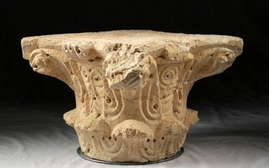 Beautiful Roman Marble Capital Architectural Feature