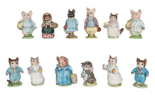Beswick Beatrix Potter Figures Comprising: Aunt Pettitoes; Cousin Ribby; Little...