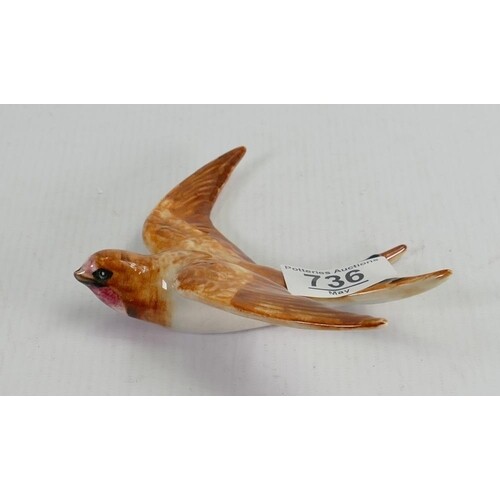 Beswick wall plaque Early Swallow 757-3: in a brown colourwa...