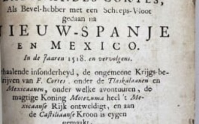 Book, Travels of Cortez, Leyden, 1706