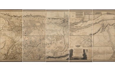 Bouchette's monumental and rare wall map of Lower Canada