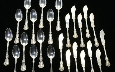 Box of Sterling Silver Spoons and Butter Knives