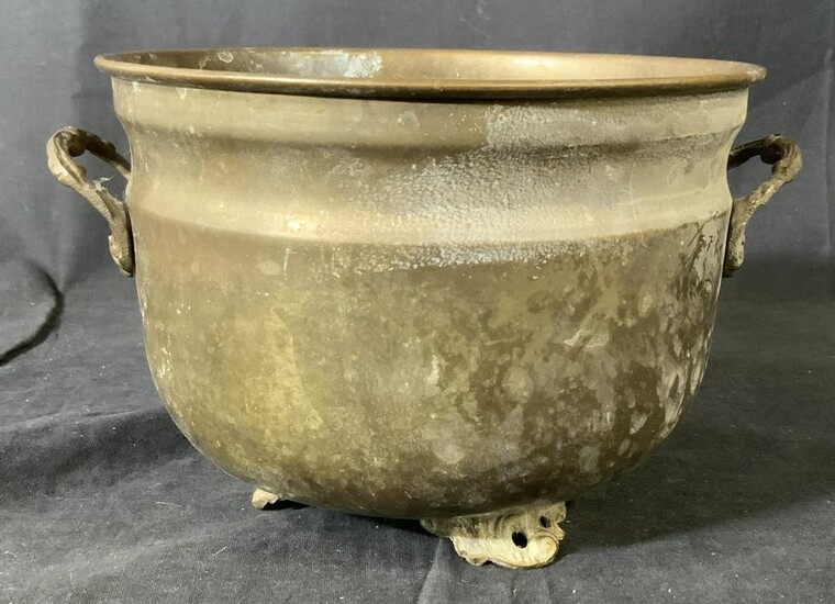 Brass Footed Vessel Pot