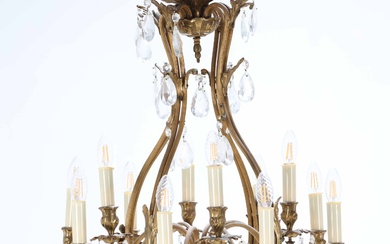 Brass chandelier with 12 arms
