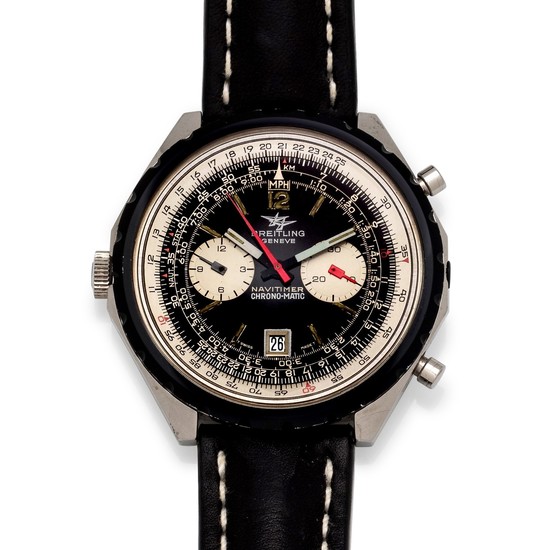 Breitling, Stainless Steel Ref. 1806 'Navitimer Chrono-Matic' Wristwatch
