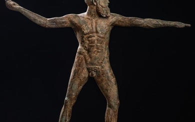 Bronze figure of Zeus.