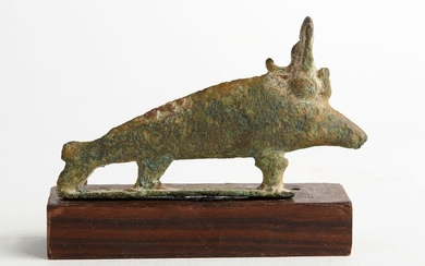 Bronze statuette representing the Oxyrhinque fish. Egypt 26/30th...