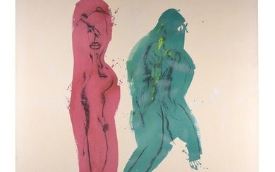 λ Bruce Tippett (British 1933-2017), Untitled (Nudes: Pink + Green)