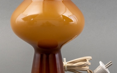 Bruine glazen lamp, model Fungo, ontwerp Massimo Vignelli, uitvoering...