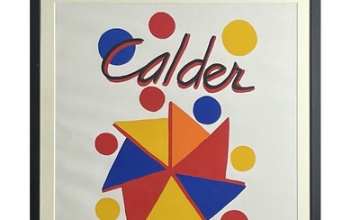 CALDER Alexander (D'après) (1898-1976). «Composition ». Lithographie d'après une gouache de l'artiste, sur velin léger,...