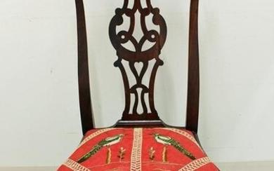 CHIPPENDALE NEEDLEPOINT CHAIR