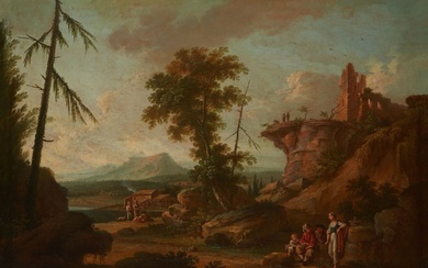 CLAUDOT dit CLAUDOT DE NANCY Jean Baptiste (1733-1805) Le repos des bergers dans un paysage...