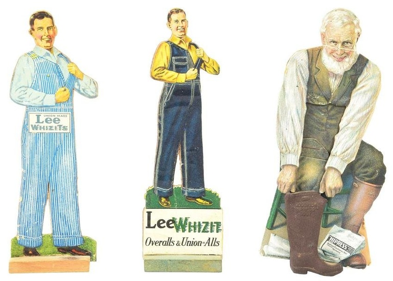COLLECTION OF 3 EARLY LEE & GOODRICH WORK WEAR ADVERTISING PIECES.