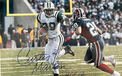 CURTIS MARTIN (New York Jets) signed "HOF 12" 16x20 photo