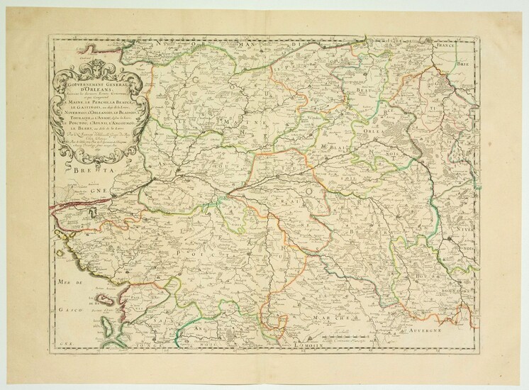 Carte de 1651 : « Gouvernement général d’ORLÉANS,... - Lot 36 - Vermot et Associés