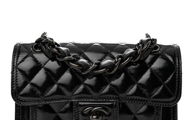 Chanel Patent Quilted Double You