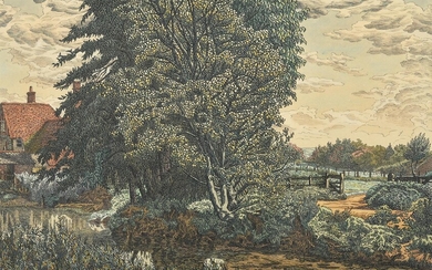 λ Charles Ginner (British 1878-1952), Country landscape