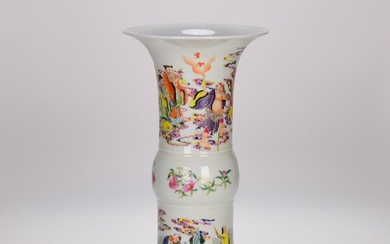 Chinese Famille Rose Porcelain Vase/Hua Gu