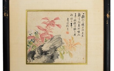 Chinese Painting of Flowers by Zhang Xiong